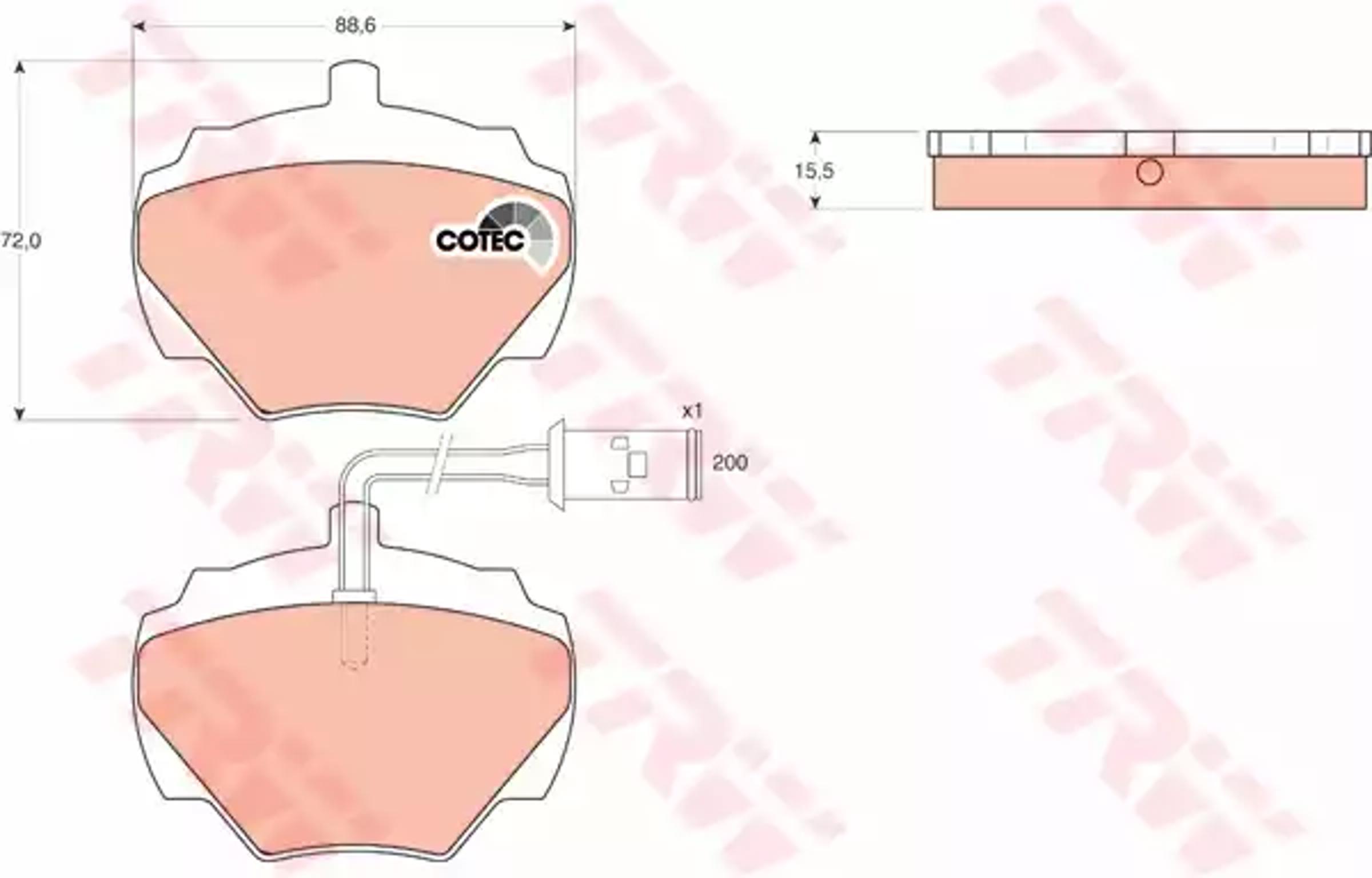 Колодки тормозные дисковые TRW GDB976