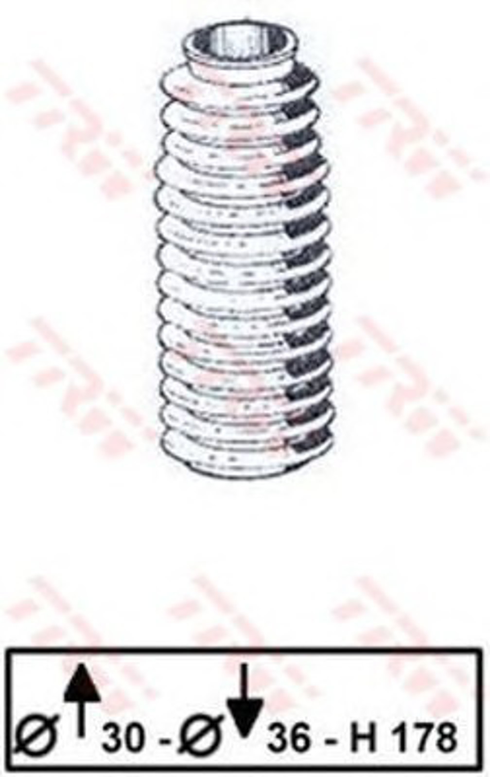 Пыльник рулевой рейки TRW JBE115