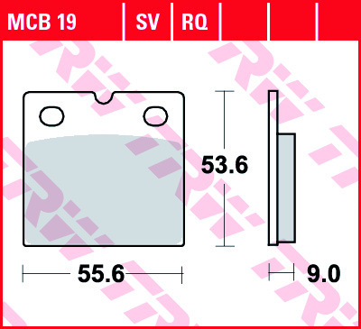 Колодки тормозные дисковые TRW MCB19