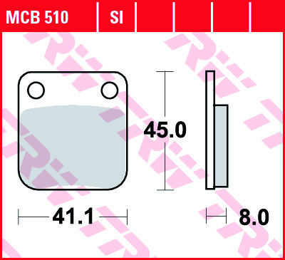 Колодки тормозные дисковые TRW MCB510SI