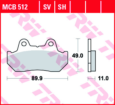 Колодки тормозные дисковые TRW MCB512SH