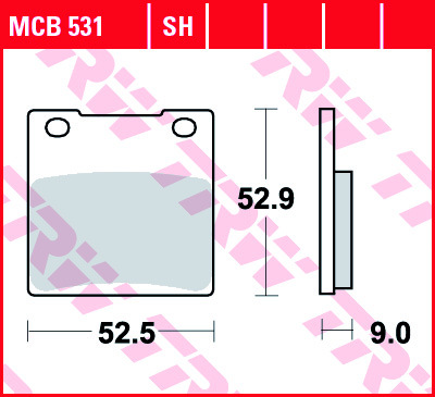Колодки тормозные дисковые TRW MCB531SH