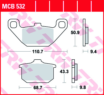 Колодки тормозные дисковые TRW MCB532