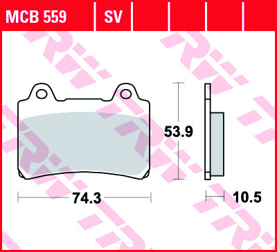 Колодки тормозные дисковые TRW MCB559
