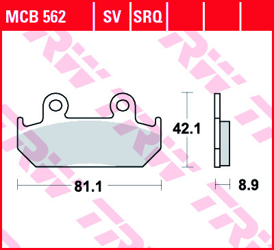 Колодки тормозные дисковые TRW MCB562SV