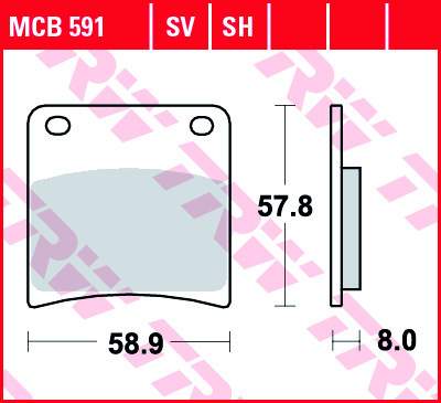 Колодки тормозные дисковые TRW MCB591SV