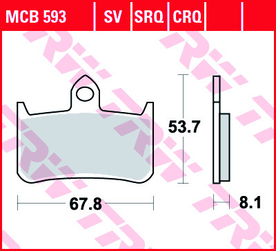 Колодки тормозные дисковые TRW MCB593