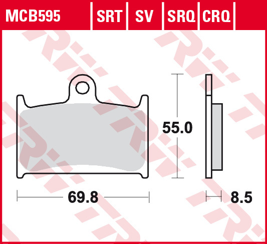 Колодки тормозные дисковые TRW MCB595SV
