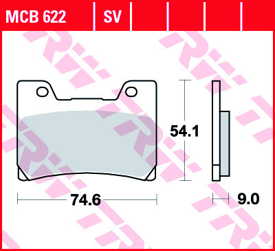Колодки тормозные дисковые TRW MCB622SV