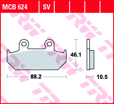Колодки тормозные дисковые TRW MCB624