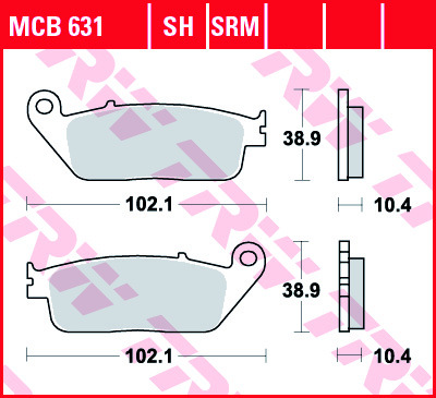 Колодки тормозные дисковые TRW MCB631