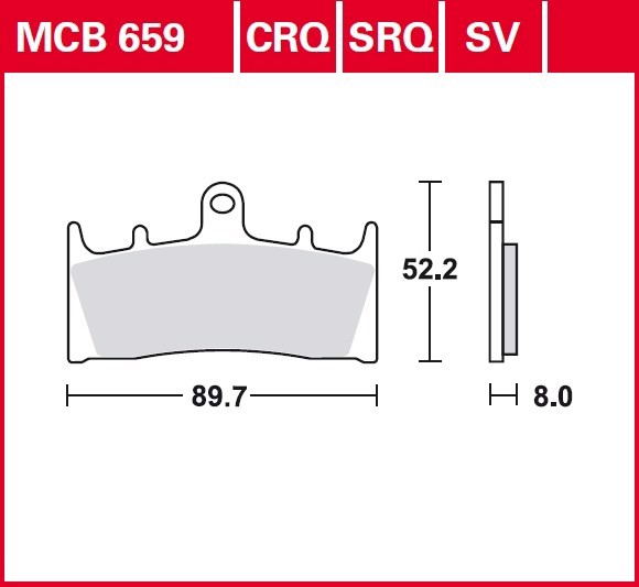 Колодки тормозные дисковые TRW MCB659