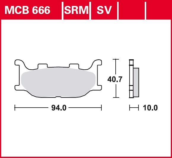 Колодки тормозные дисковые TRW MCB666