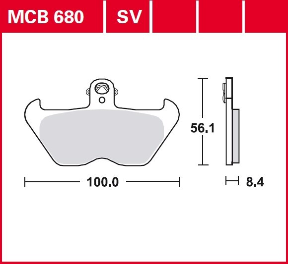 Колодки тормозные дисковые TRW MCB680
