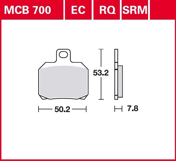 Колодки тормозные дисковые TRW MCB700