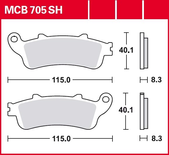 Колодки тормозные дисковые TRW MCB705SH
