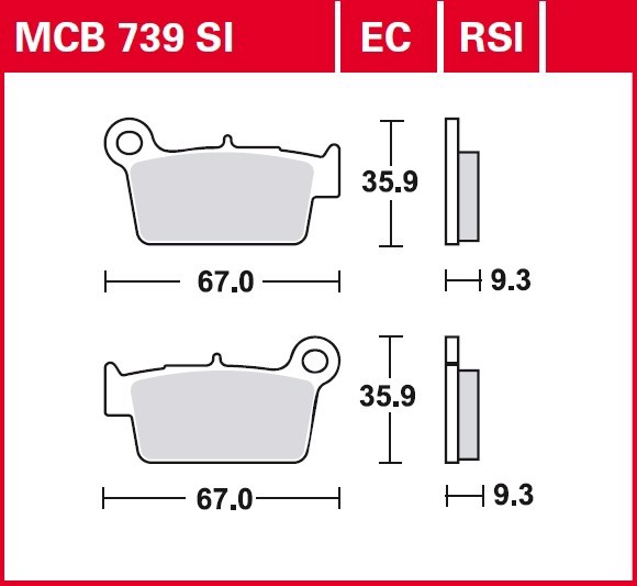 Колодки тормозные дисковые TRW MCB739SI