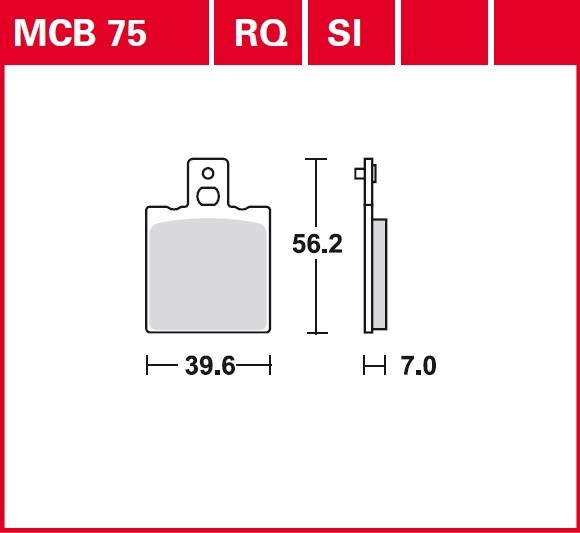 Колодки тормозные дисковые TRW MCB75