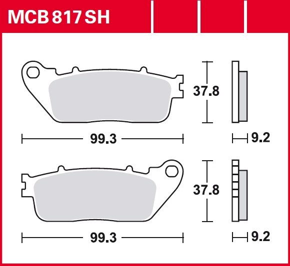 Колодки тормозные дисковые TRW MCB817SH