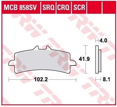 Колодки тормозные дисковые TRW MCB858SV