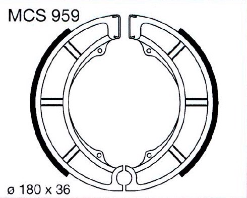 Колодки тормозные барабанные TRW MCS959