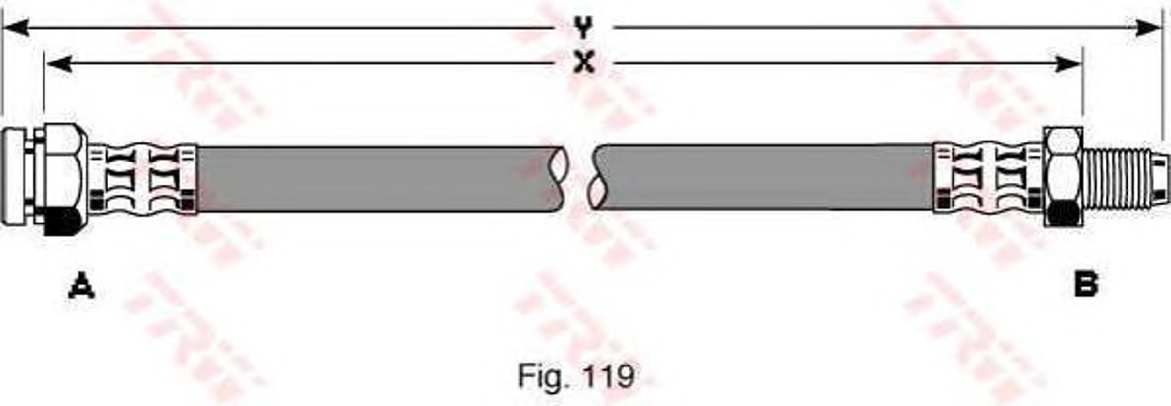 Шланг тормозной TRW PHB300