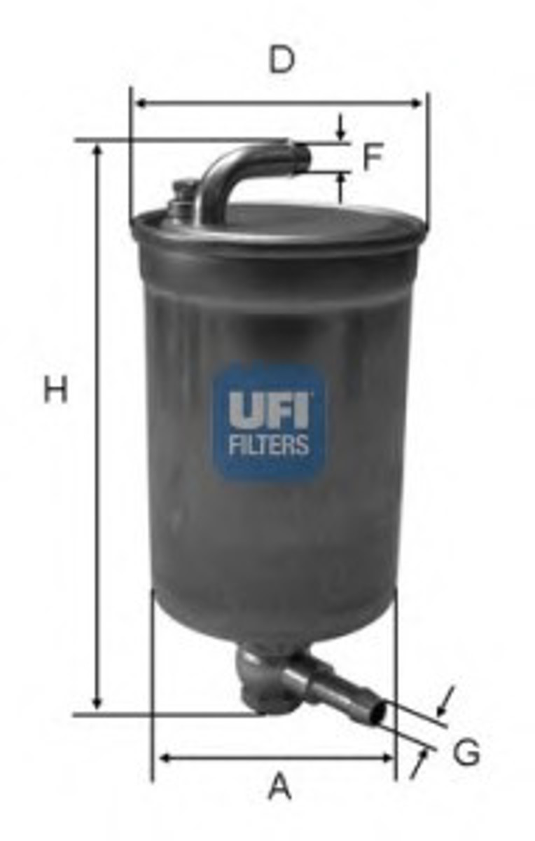 Фильтр топливный vw group (oe-8e0 127 401c) audi a4 (b6b7/8e8h) UFI 24.072.00
