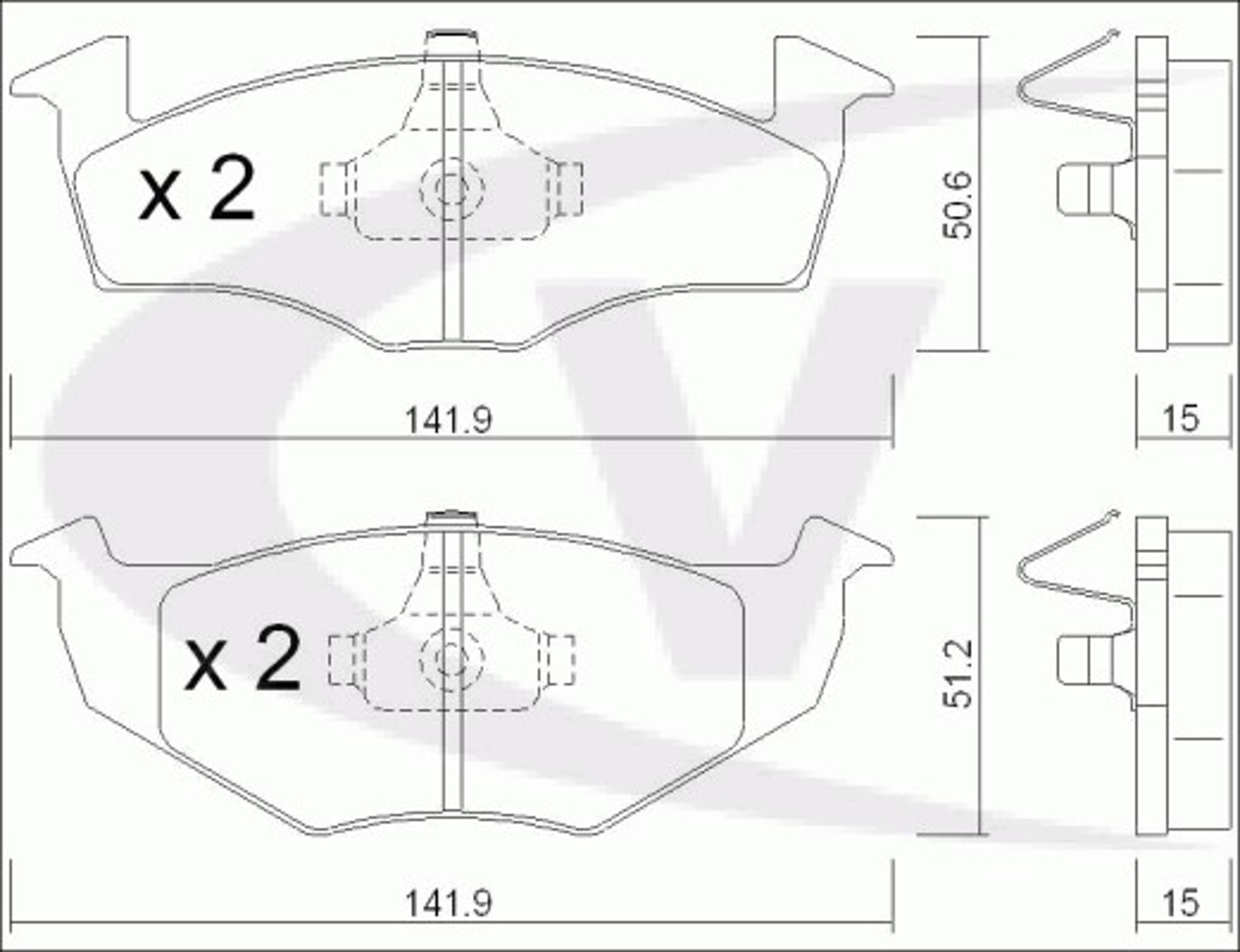Комплект тормозных колодок дисковый тормоз VAICO V10-8108