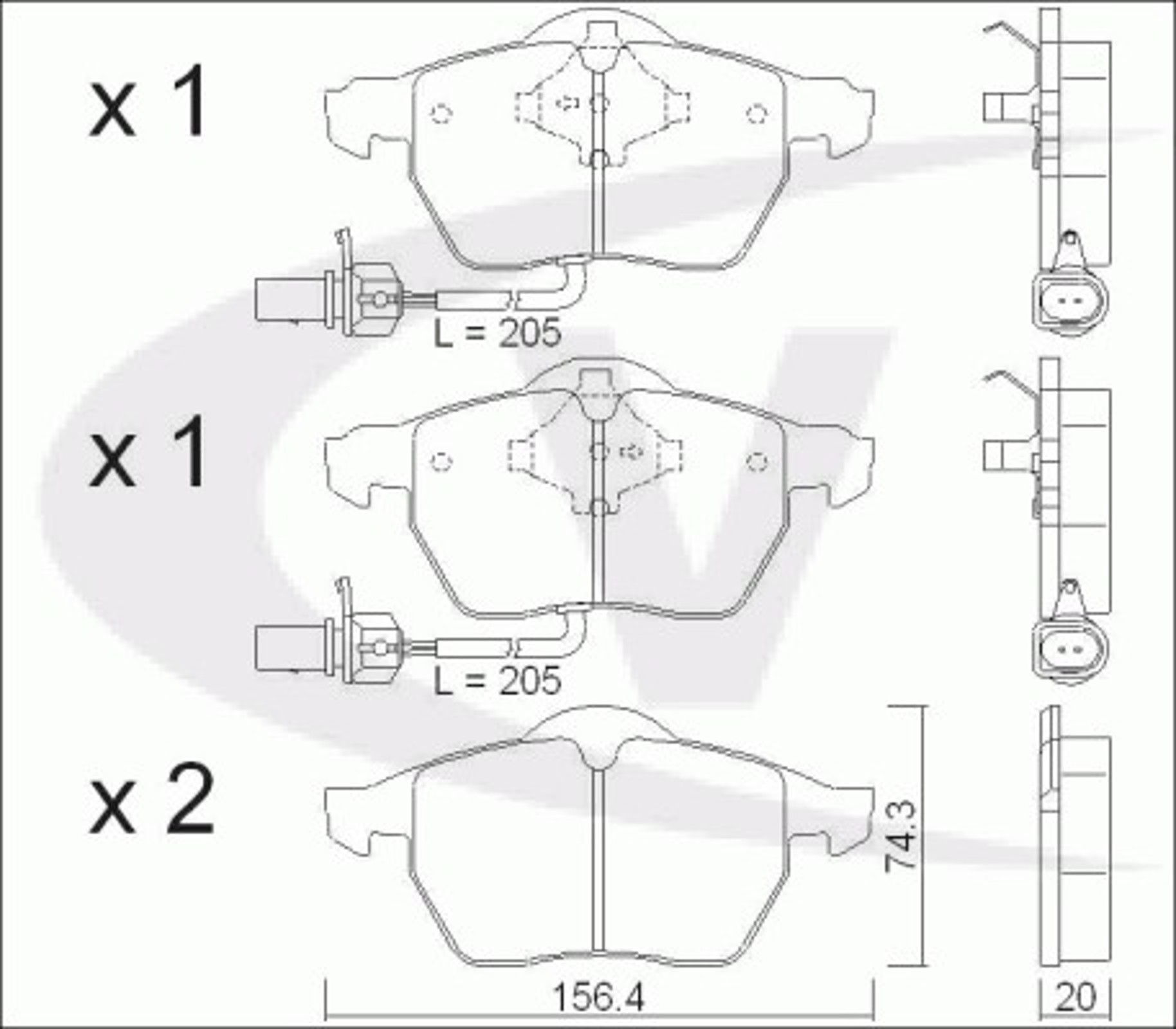 Комплект тормозных колодок дисковый тормоз VAICO V10-8146