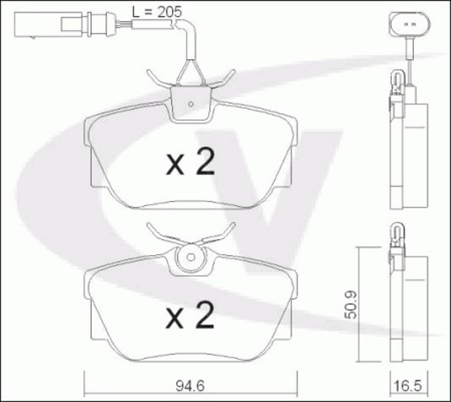 Колодки тормозные дисковые VAICO V10-8150