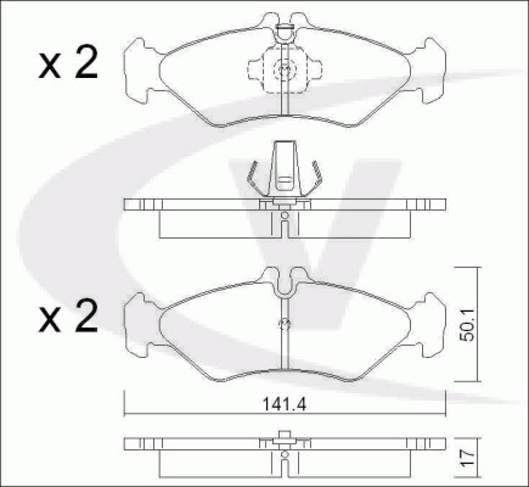 Колодки тормозные дисковые VAICO V10-8152