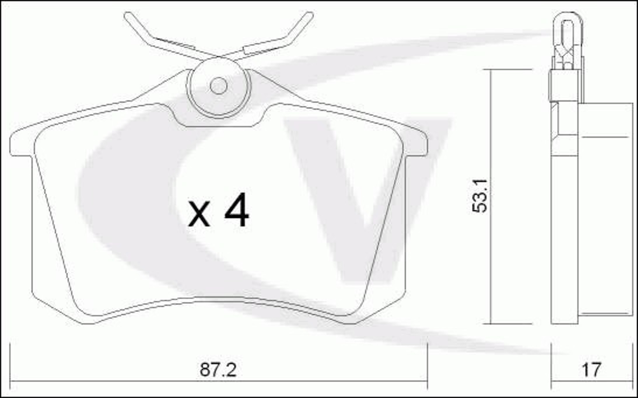 Комплект тормозных колодок дисковый тормоз VAICO V10-8168
