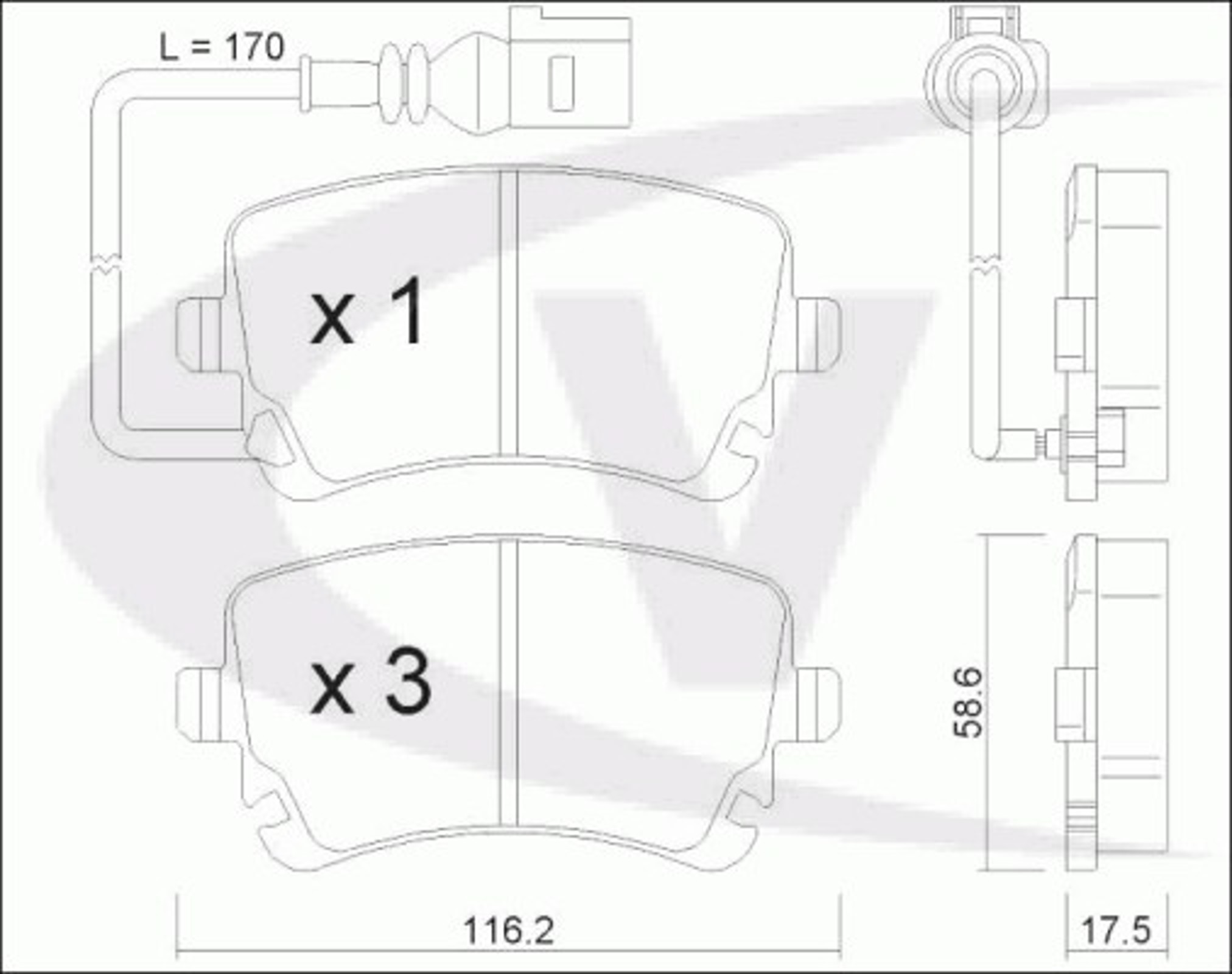 Колодки тормозные дисковые VAICO V10-8176