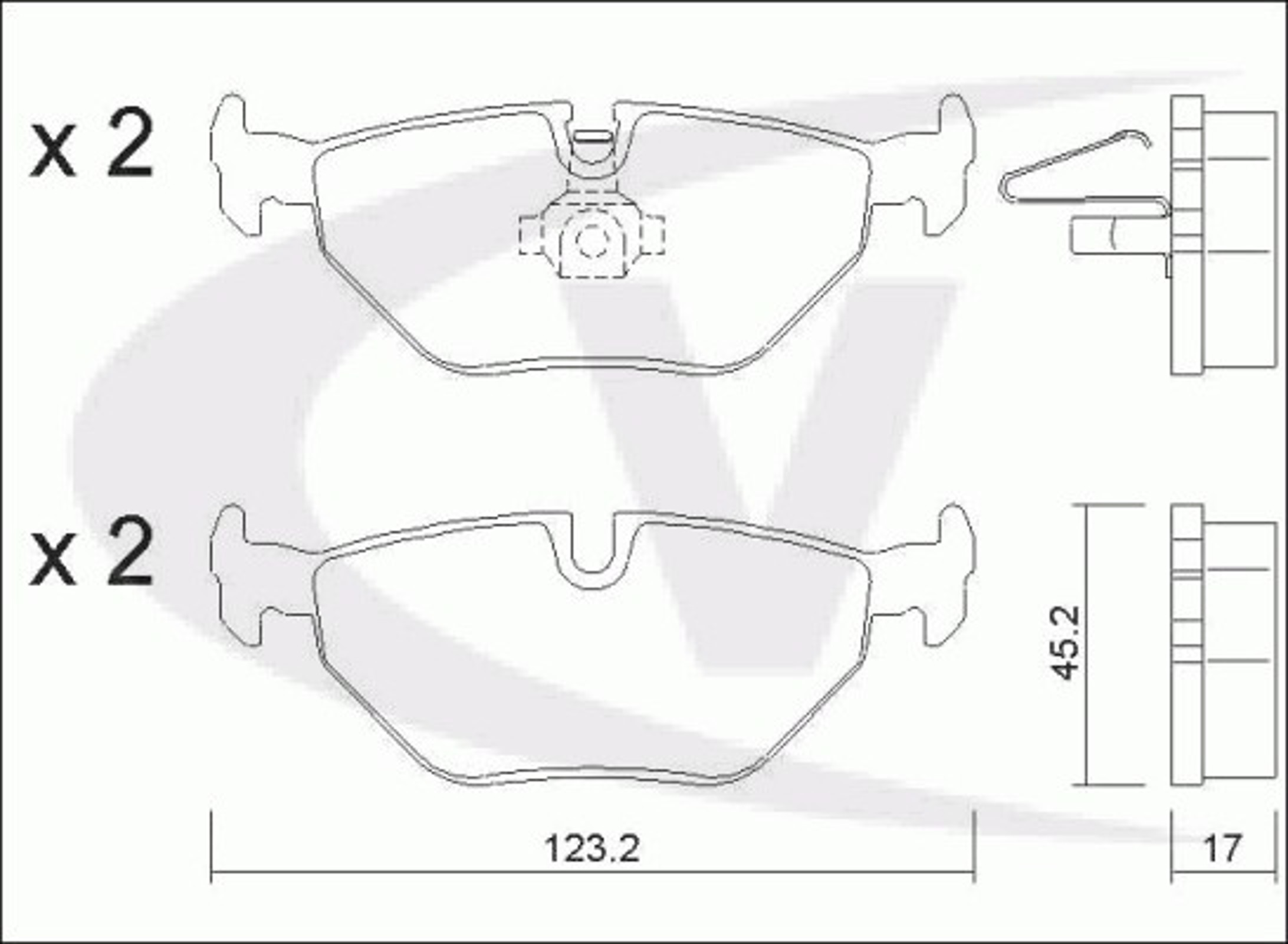 Комплект тормозных колодок дисковый тормоз VAICO V20-8107