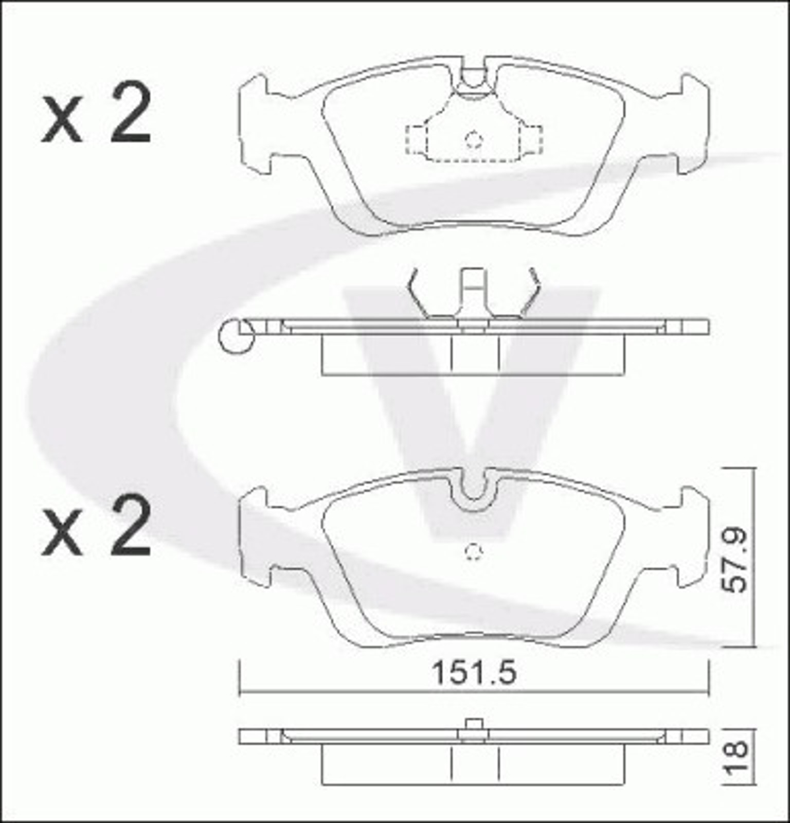 Колодки тормозные дисковые VAICO V20-8115