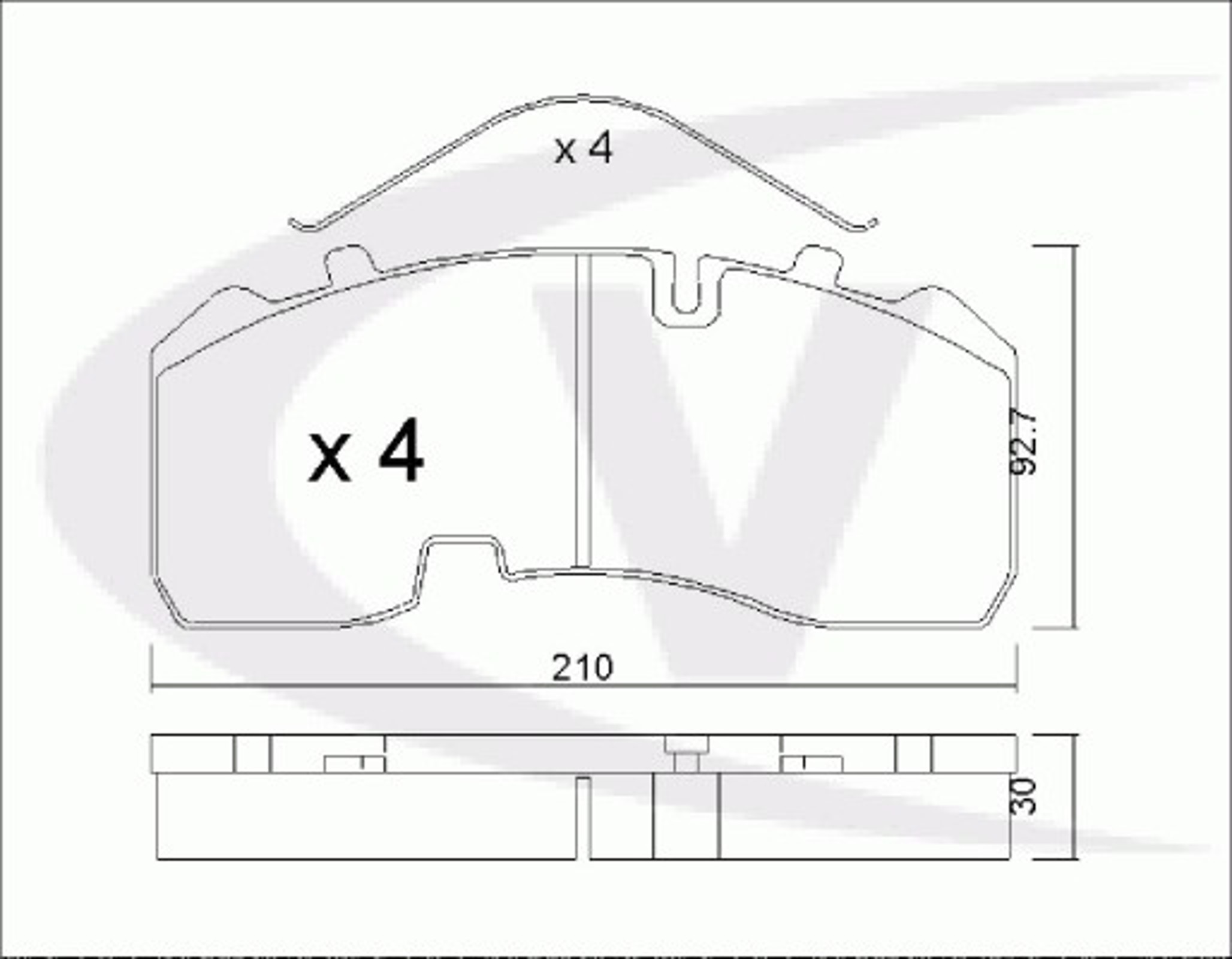 Колодки тормозные дисковые VAICO V20-8119