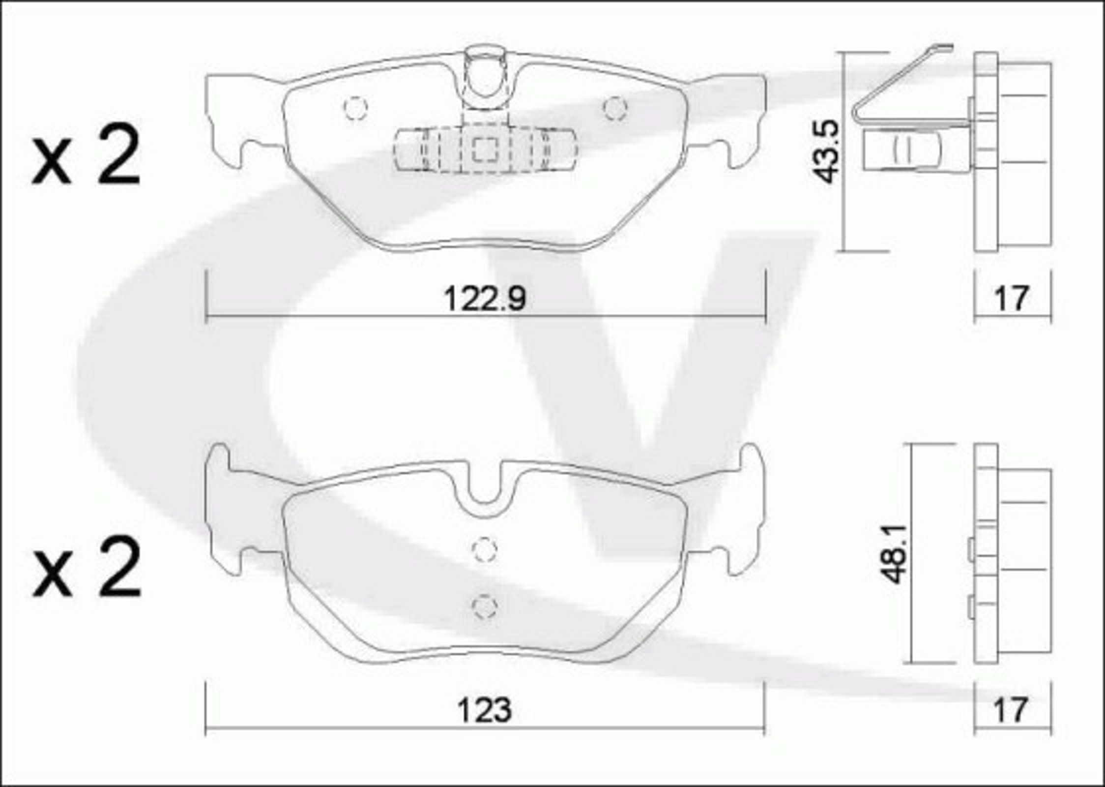 Комплект тормозных колодок дисковый тормоз VAICO V20-8129