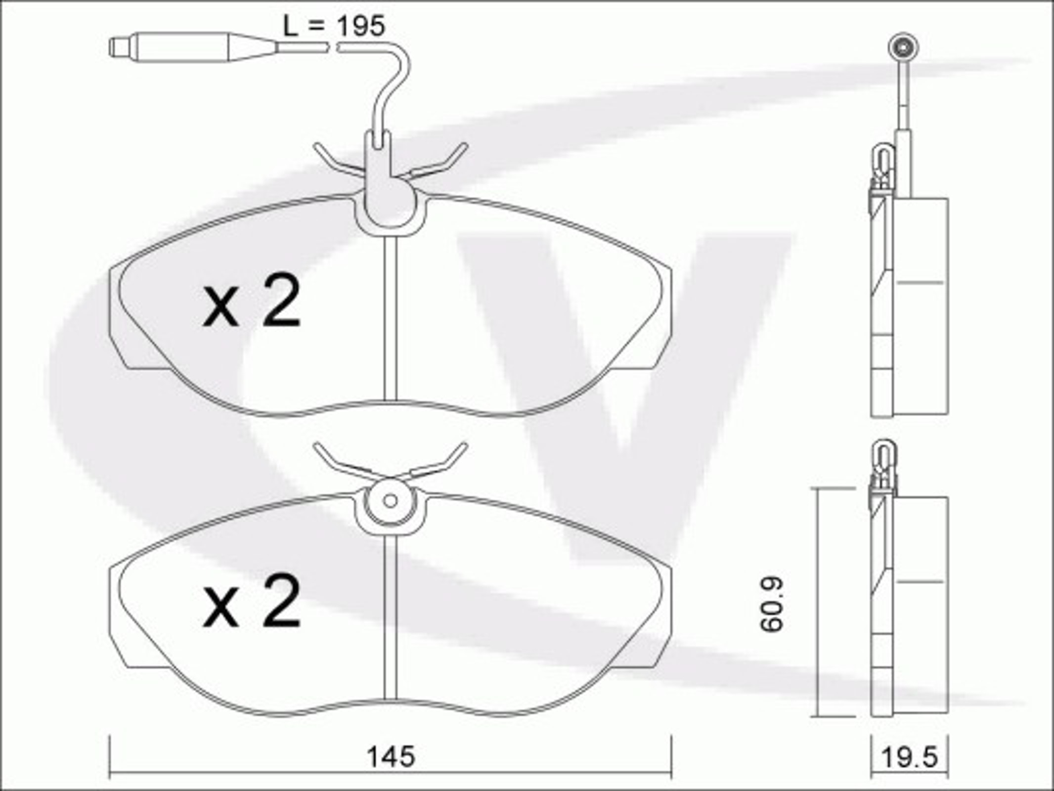 Колодки тормозные дисковые VAICO V22-0072