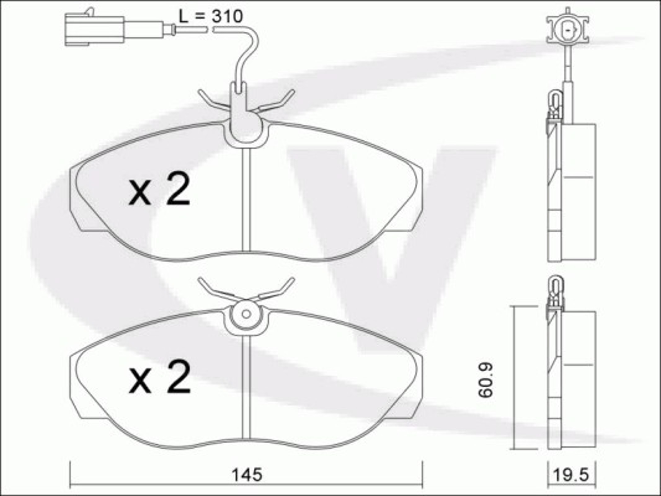 Колодки тормозные дисковые VAICO V22-0073