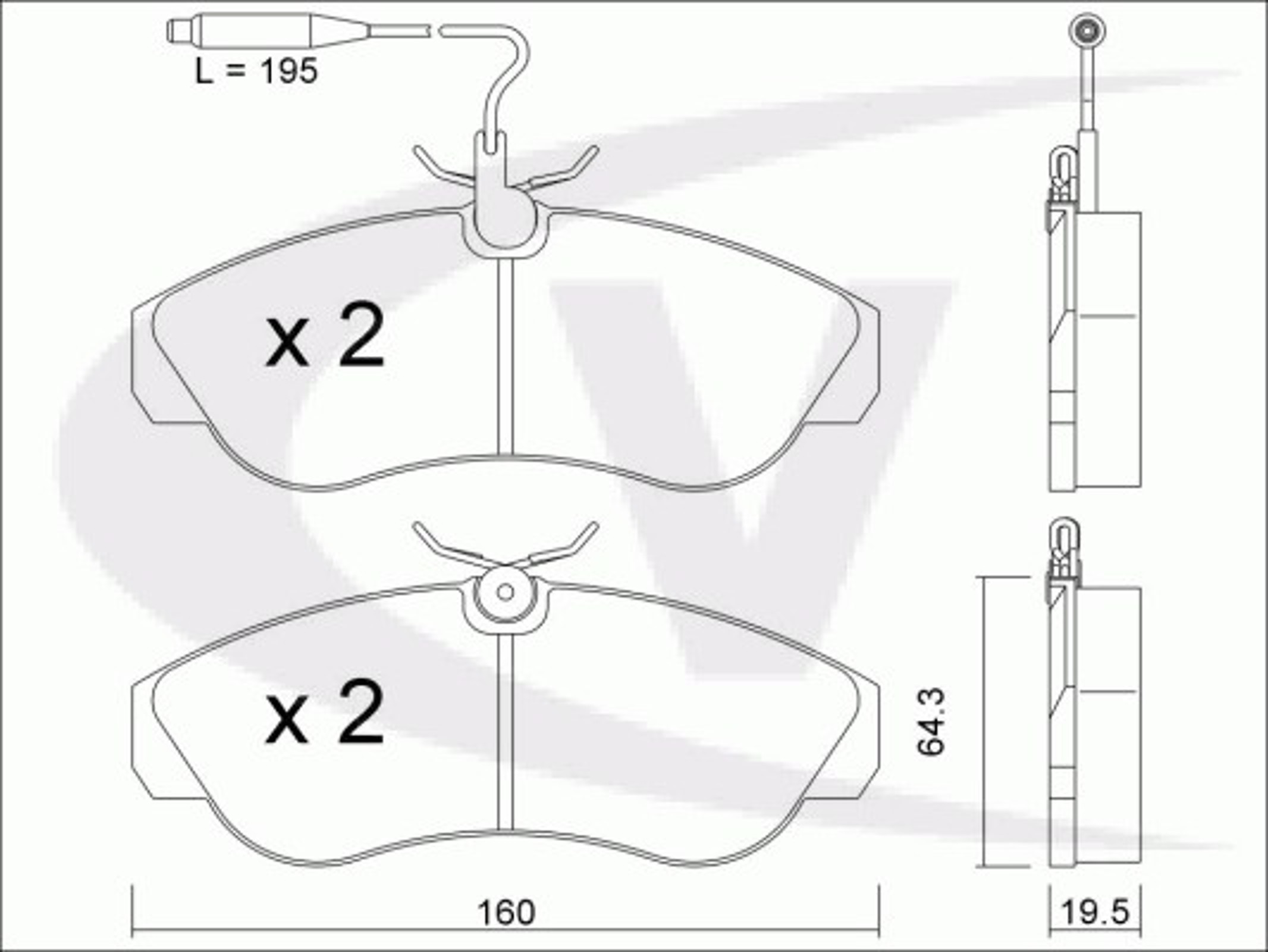 Колодки тормозные дисковые VAICO V22-0074