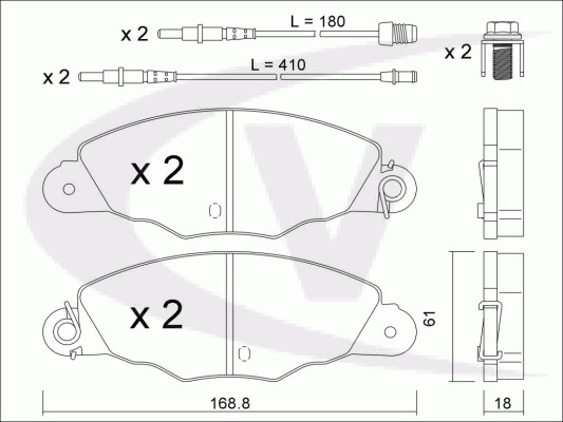 Колодки тормозные дисковые VAICO V22-0090