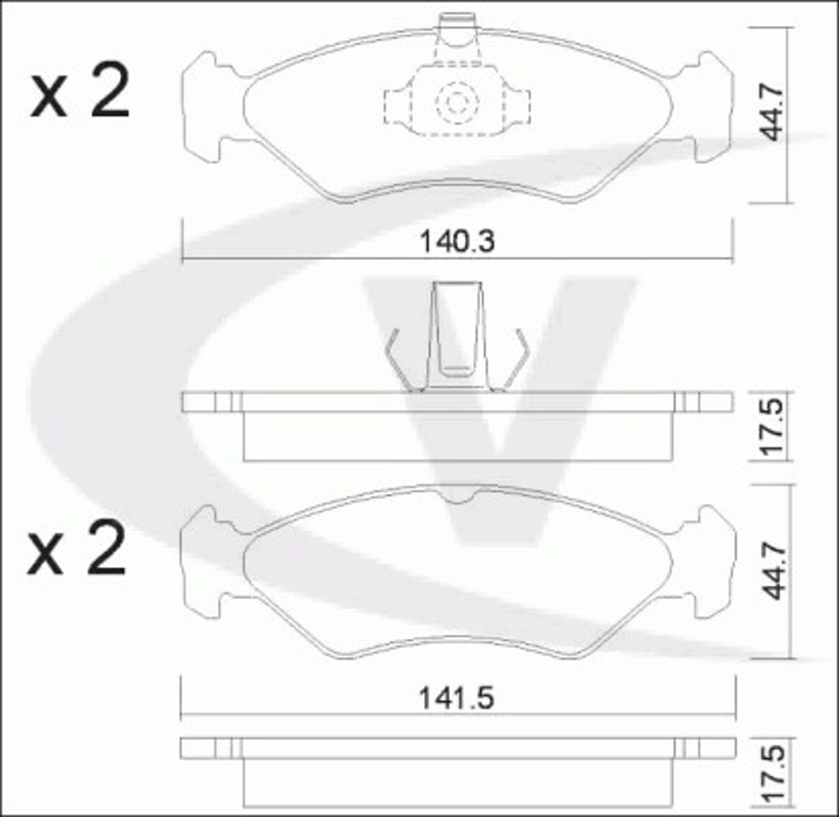 Колодки тормозные дисковые VAICO V25-8101