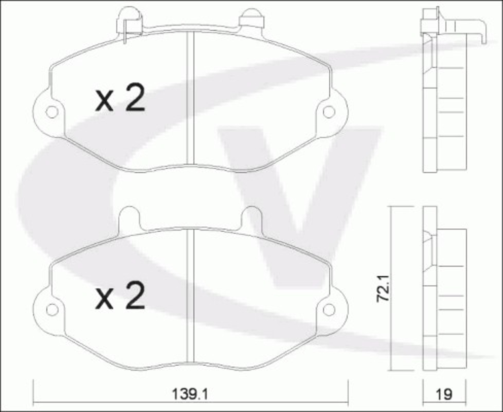 Колодки тормозные дисковые VAICO V25-8105