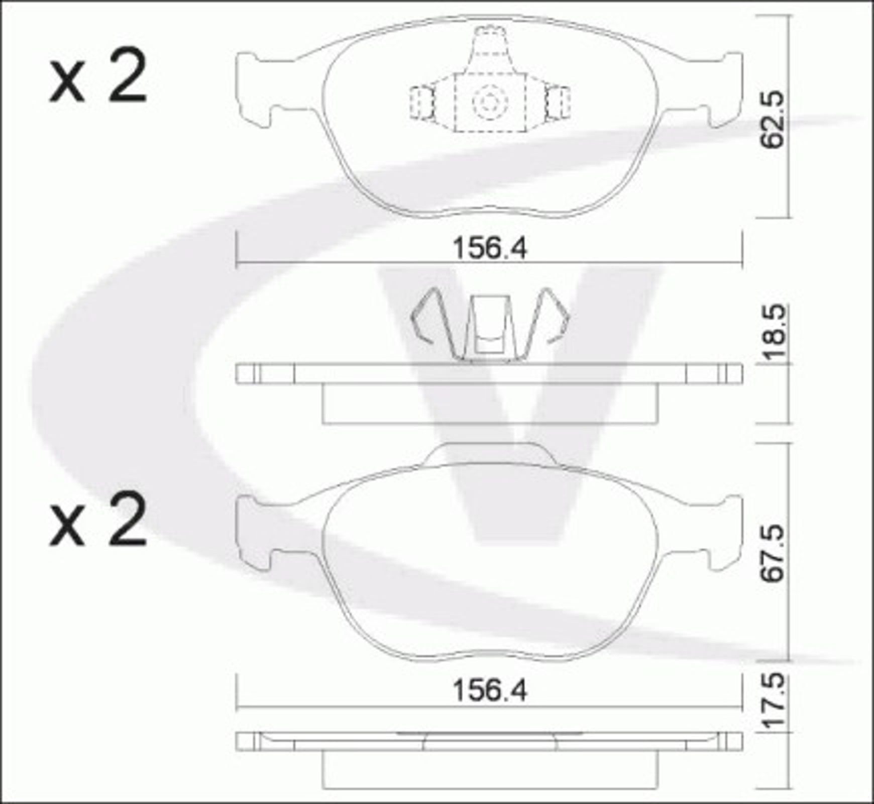 Колодки тормозные дисковые VAICO V25-8111