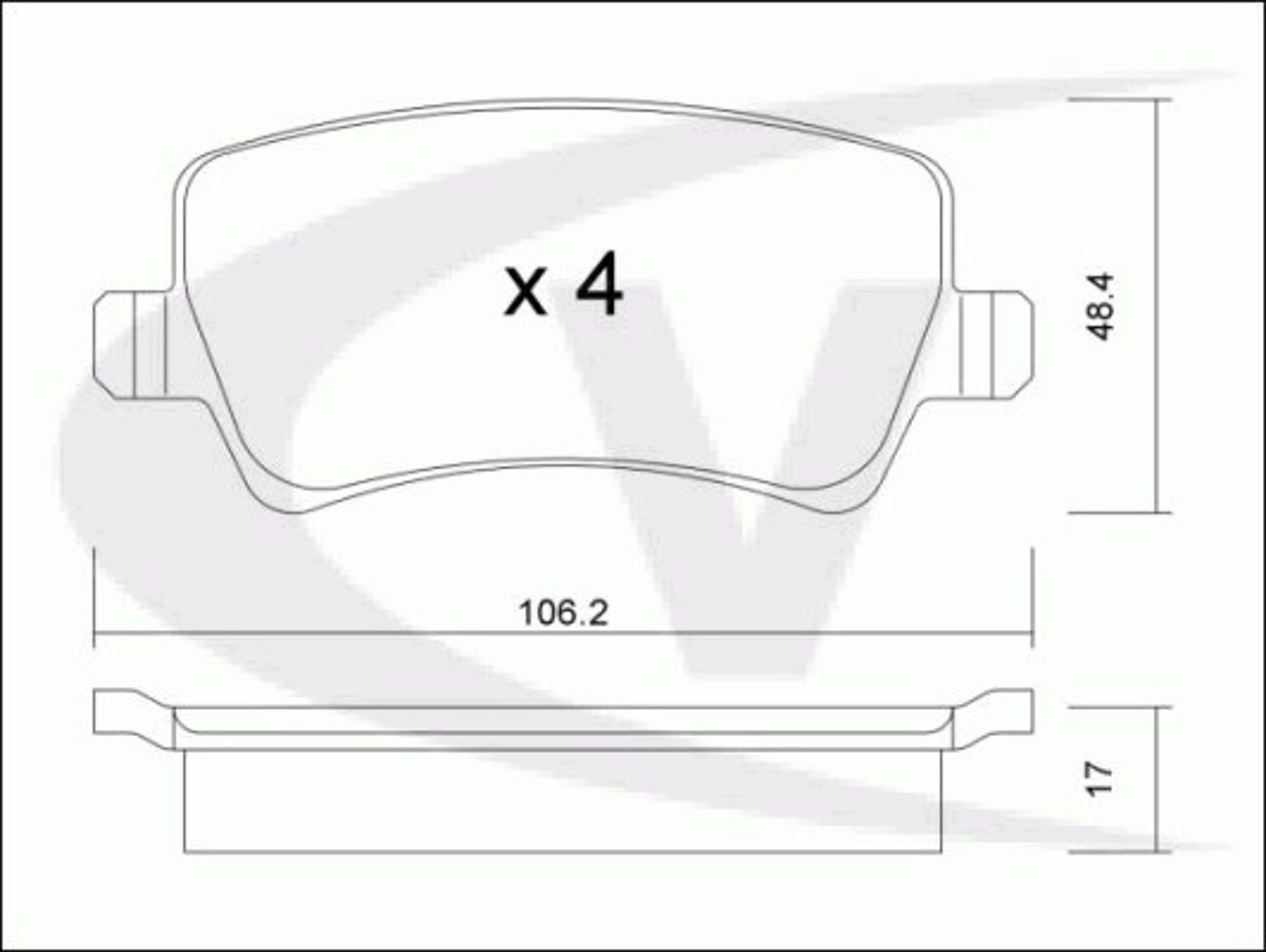 Колодки тормозные дисковые VAICO V25-8124