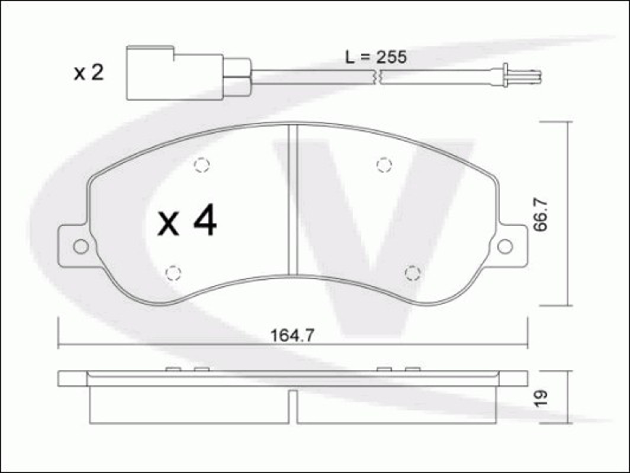 Колодки тормозные дисковые VAICO V25-8129