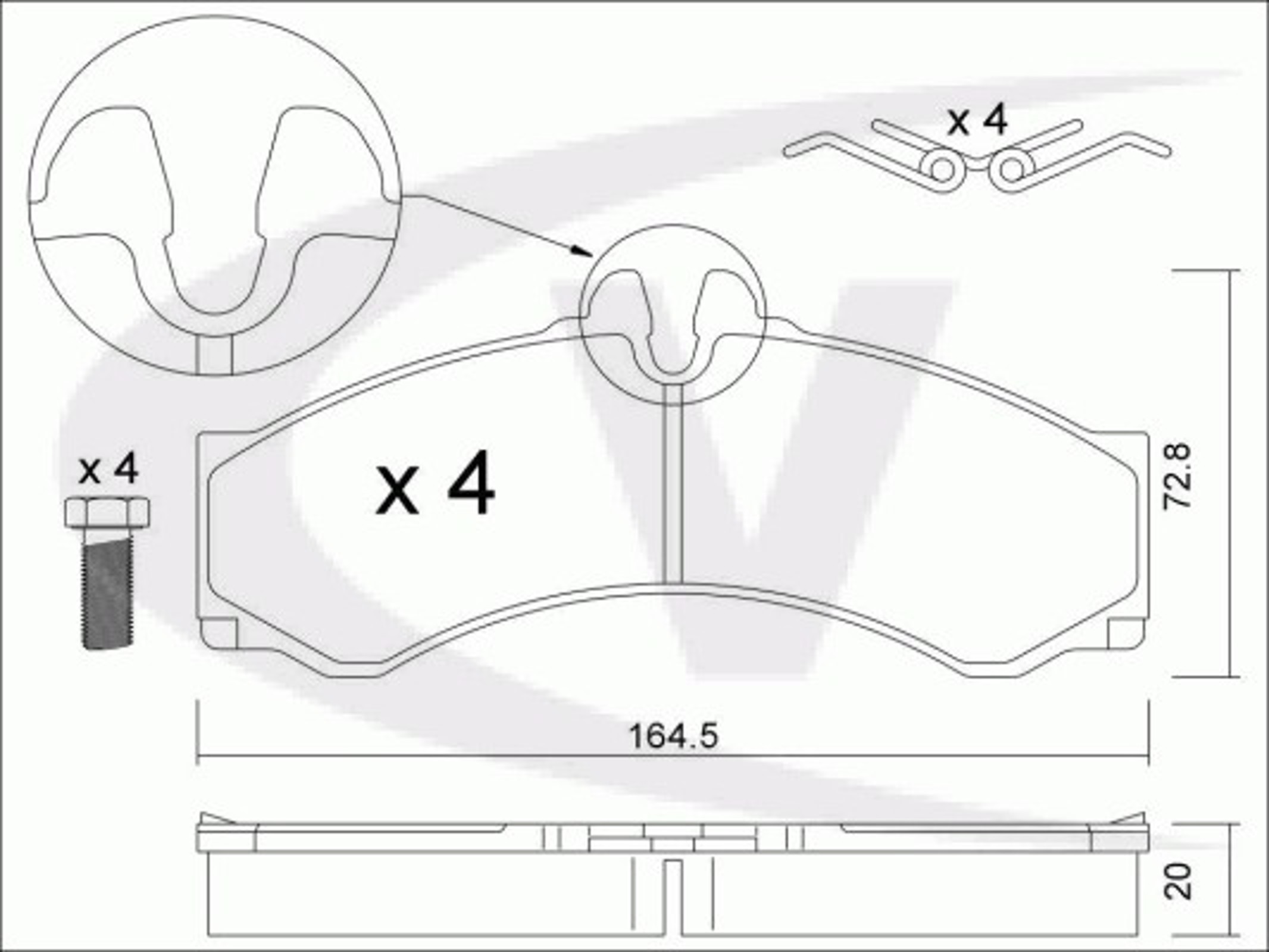 Комплект тормозных колодок дисковый тормоз VAICO V30-6135