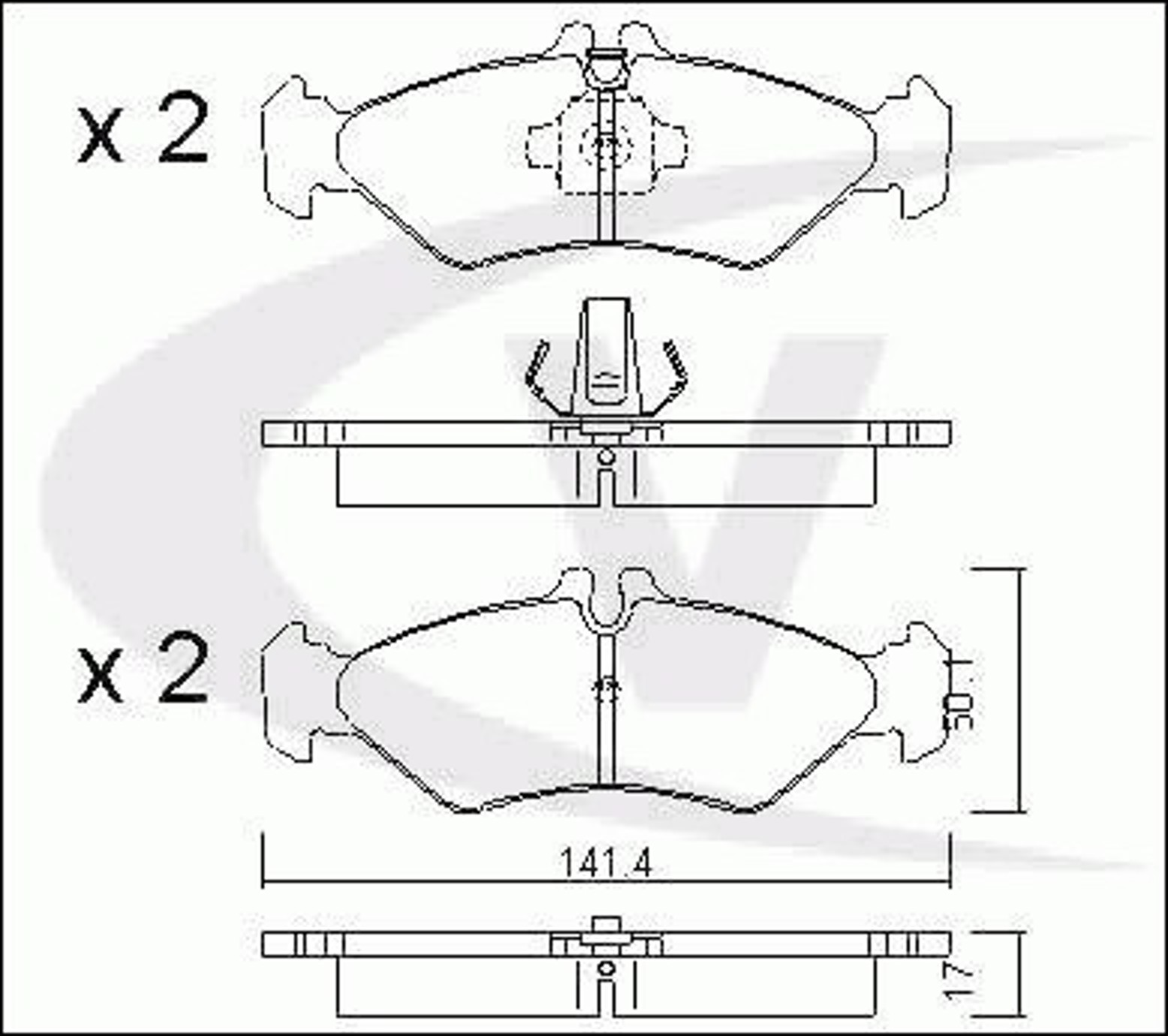 Комплект тормозных колодок дисковый тормоз VAICO V30-8153