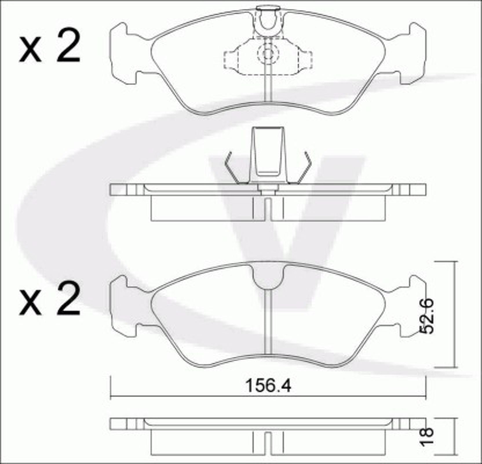 Комплект тормозных колодок дисковый тормоз VAICO V40-0150