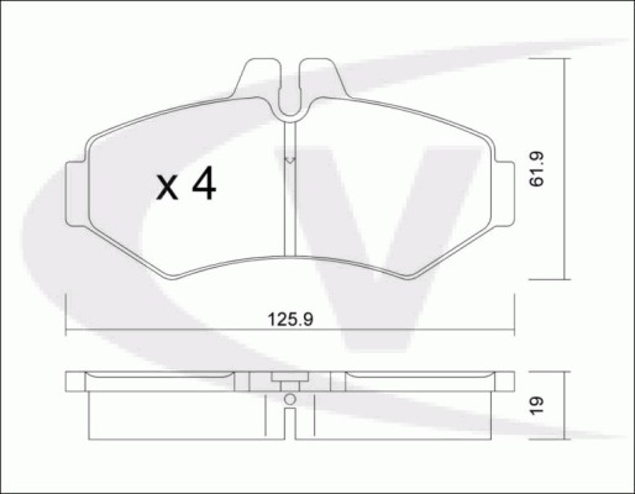 Комплект тормозных колодок дисковый тормоз VAICO V40-8011